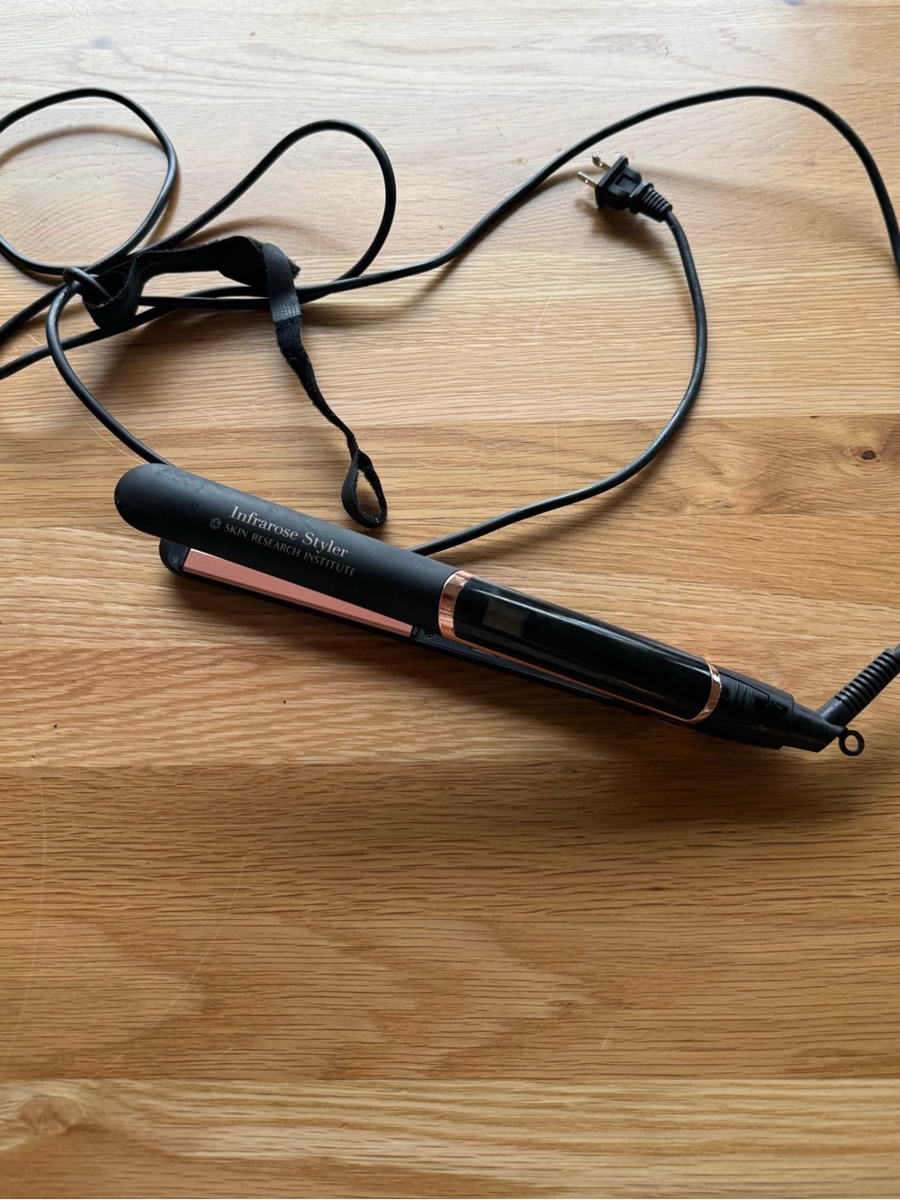 Infrarose Hair Straightener by Skin Research Institute- Black & Rose Gold